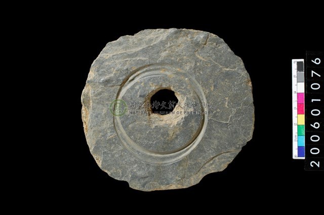 帶啄孔與旋截痕板岩片