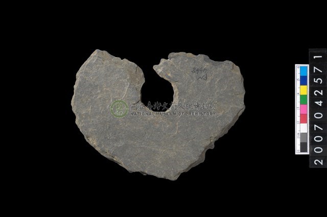 石環製作材料-中央帶啄孔打製圓板