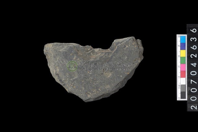 石環製作材料-中央帶小啄孔打製圓板殘件