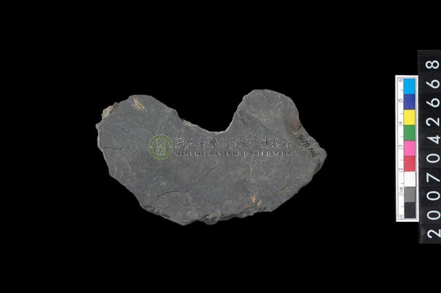 石環製作材料-中央帶啄孔打製圓板殘件