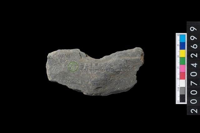 石環製作材料-中央帶啄孔打製圓板殘件