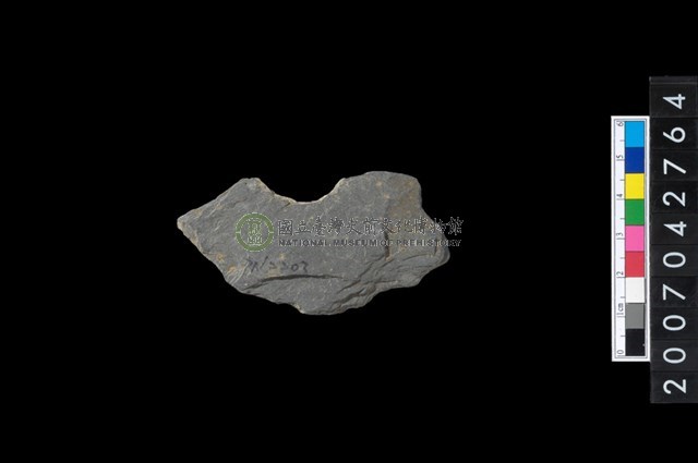 石環製作材料－中央帶小啄孔打製圓板殘件