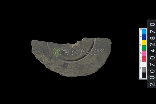 石環製作材料－中央帶啄孔與旋截痕打製圓板