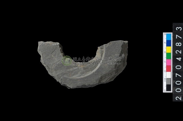 石環製作材料－中央帶啄孔與旋截痕打製圓板