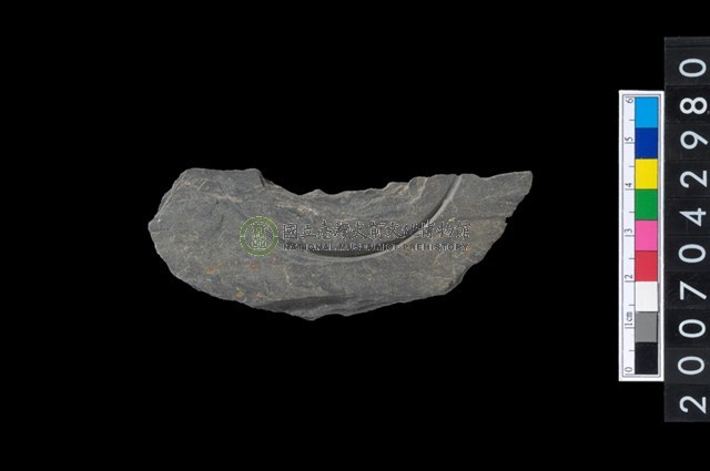 石環製作材料-中央帶啄孔與旋截痕打製圓板殘件