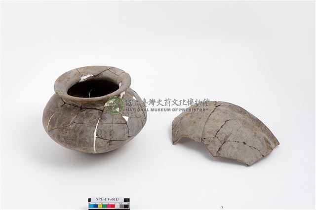 敞口鼓腹平底罐(含蓋)