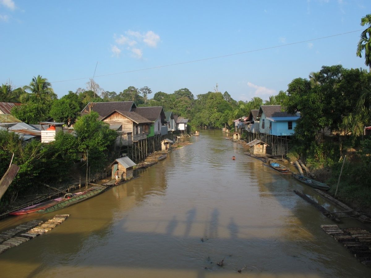 圖1：Tumbang Malahoi聚落沿著河流兩岸居住