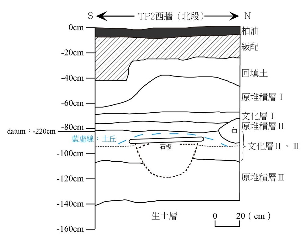 圖7 花崗街地點TP2-F1剖面圖