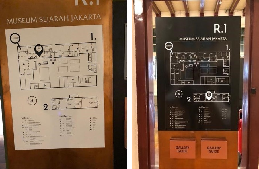 雅加達歷史博物館空間指引圖。