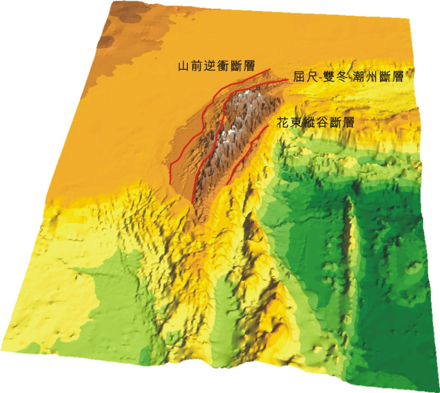 臺灣島主要斷層區