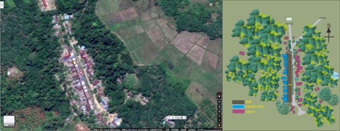 萬那縣Saham村長屋衛星鳥瞰與聚落配置