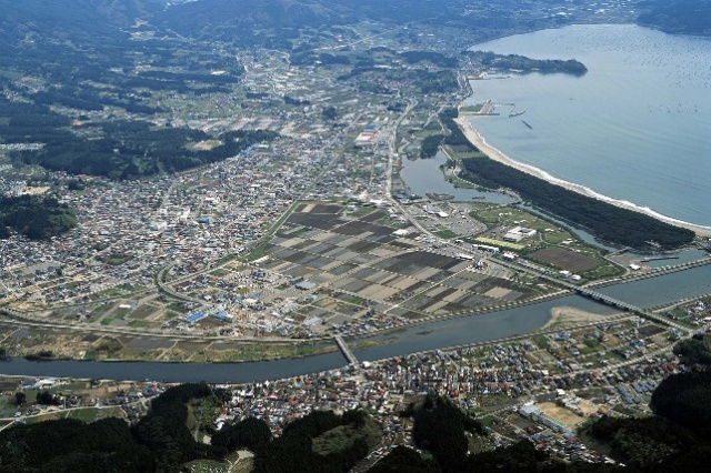 陸前高田市海嘯前景象