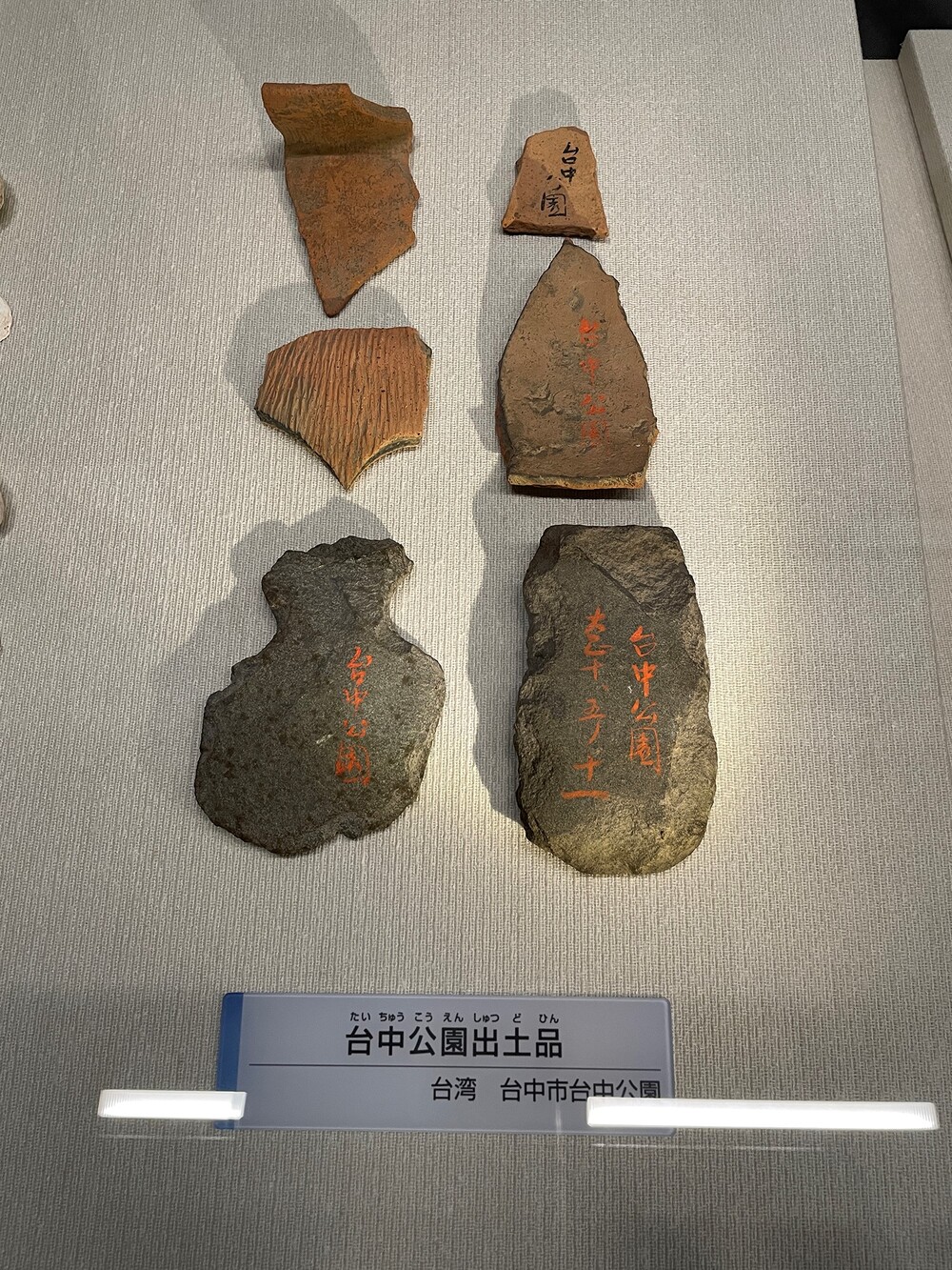 德島縣立鳥居龍藏紀念博物館展示臺中公園之考古遺物